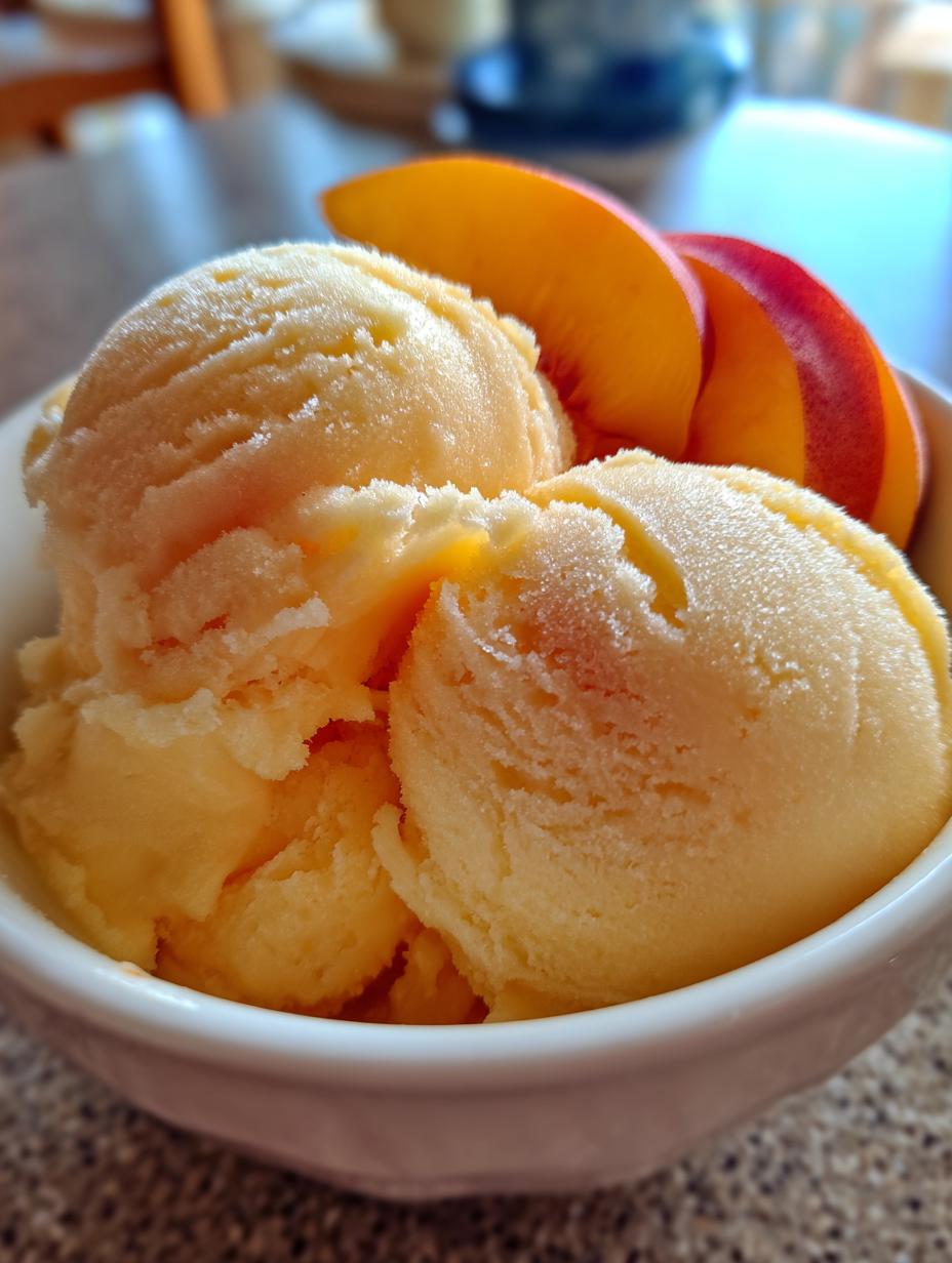 Peach Sorbet A Refreshing and Fruity Summer Treat - detail 1