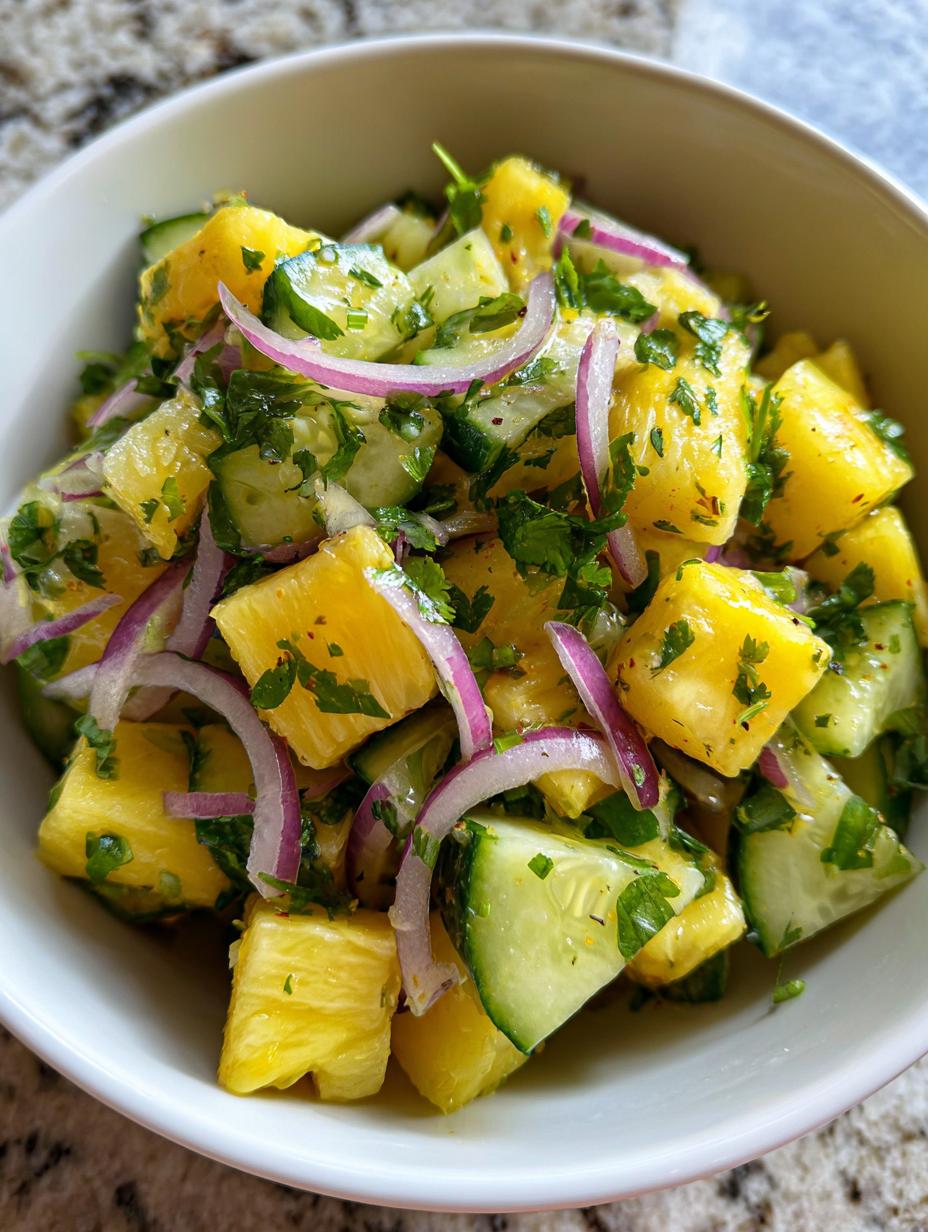 Pineapple Cucumber Salad - detail 1