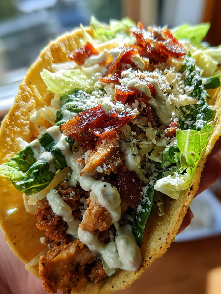 Smash Chicken Caesar Tacos - detail 1