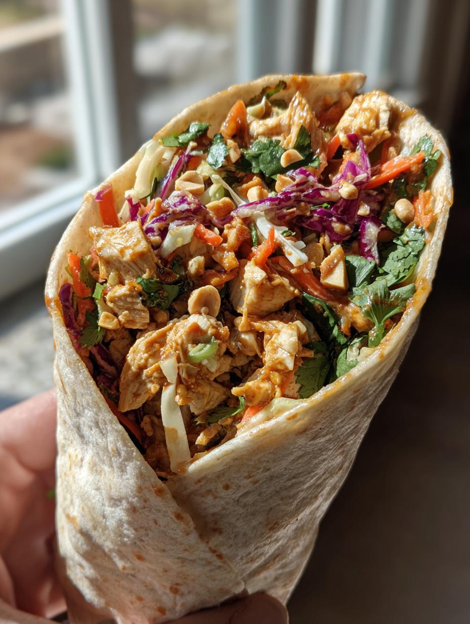 Thai Peanut Chicken Wraps - detail 1