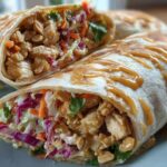 Thai Peanut Chicken Wraps