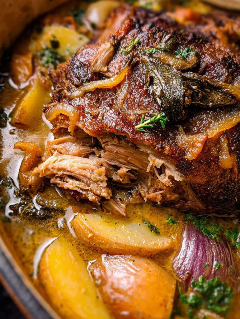Apple Cider Braised Pork Shoulder
