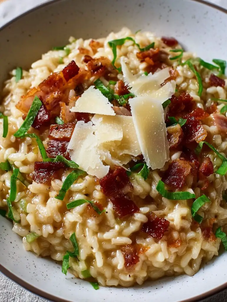 Caramelized Onion, Bacon, and Parmesan Risotto Recipe
