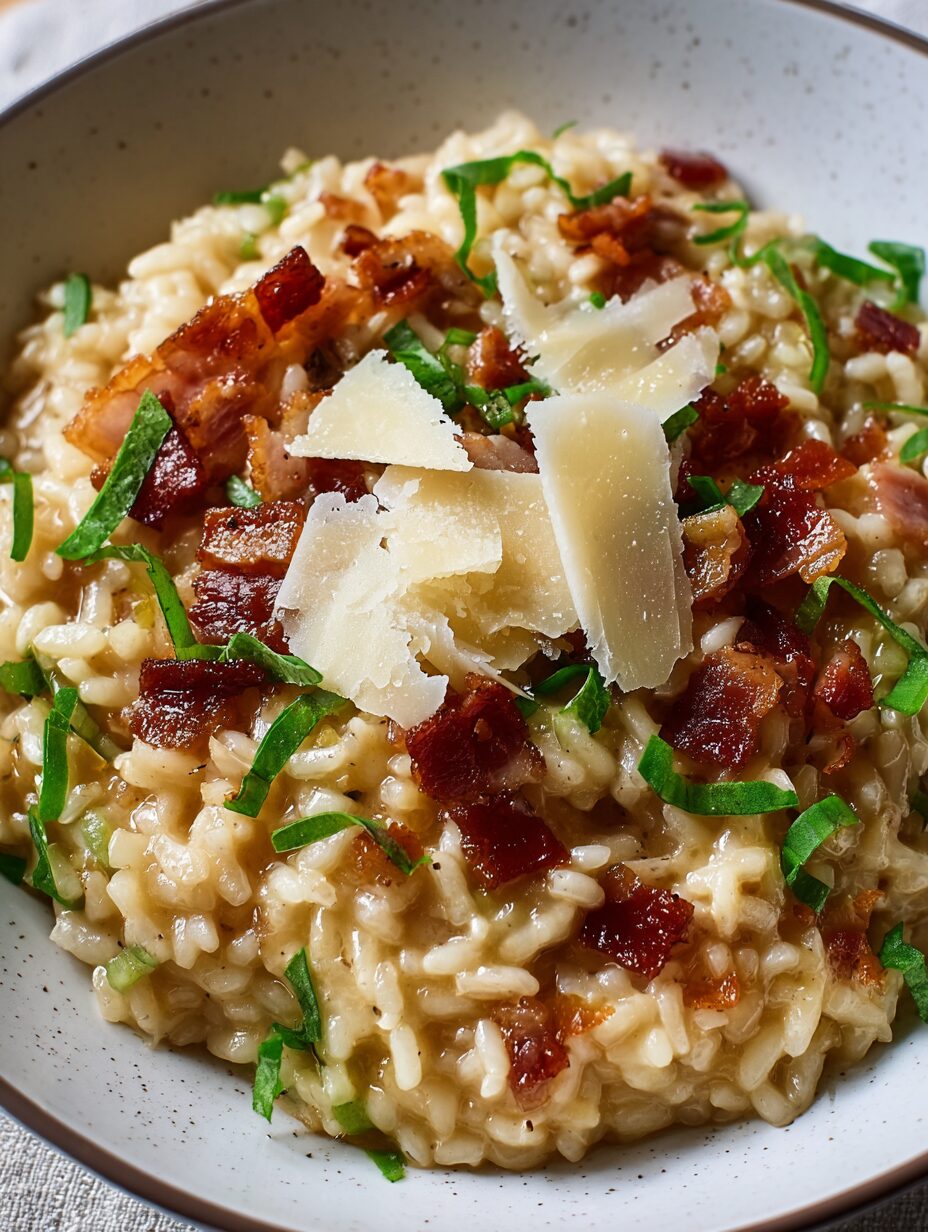Caramelized Onion, Bacon, and Parmesan Risotto Recipe