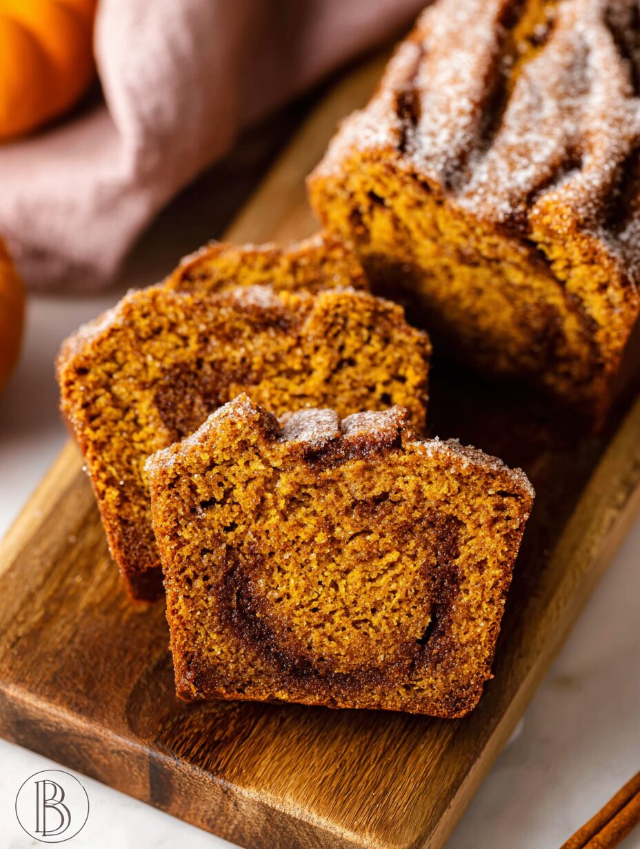 Cinnamon Swirl Pumpkin Bread Mini Loaves