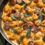 Creamy Butternut Squash Gnocchi with Sausage, Thyme, and Sage