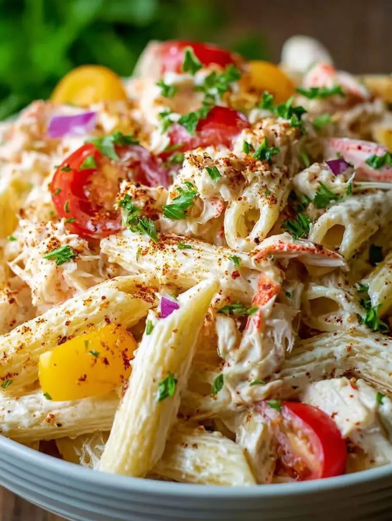 Creamy Cajun Crab Pasta Salad – Best Summer Dish