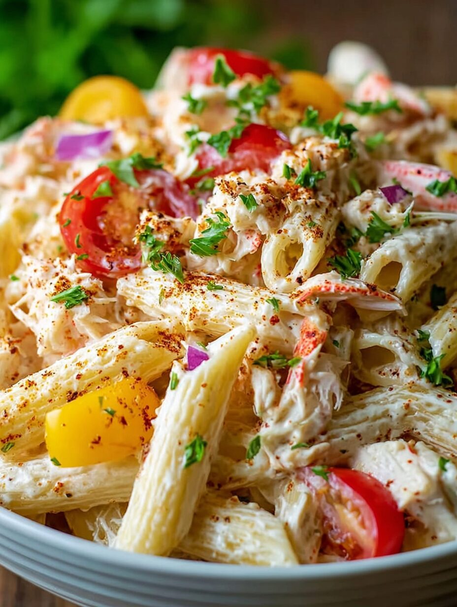 Creamy Cajun Crab Pasta Salad – Best Summer Dish
