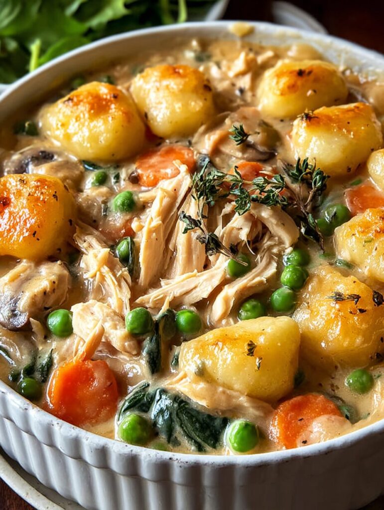 Creamy Chicken and Gnocchi Pot Pie Recipe