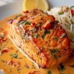 Creamy Roasted Red Pepper Salmon Recipe – Delicious & Easy