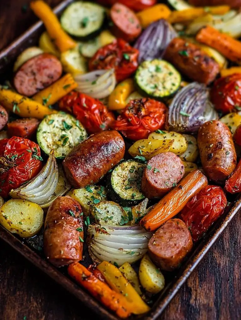 Easy Savory Kielbasa & Veggie Sheet Pan Recipe