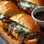 Hearty Slow Cooker French Dip Sandwiches