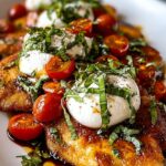 Italian Basil Chicken Cutlets with Burrata