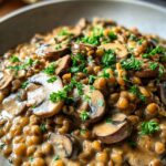 Lentil Mushroom Stroganoff