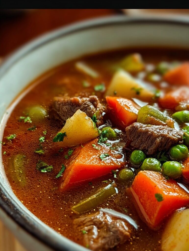 Mom’s Comforting Old-Fashioned Vegetable Beef Soup