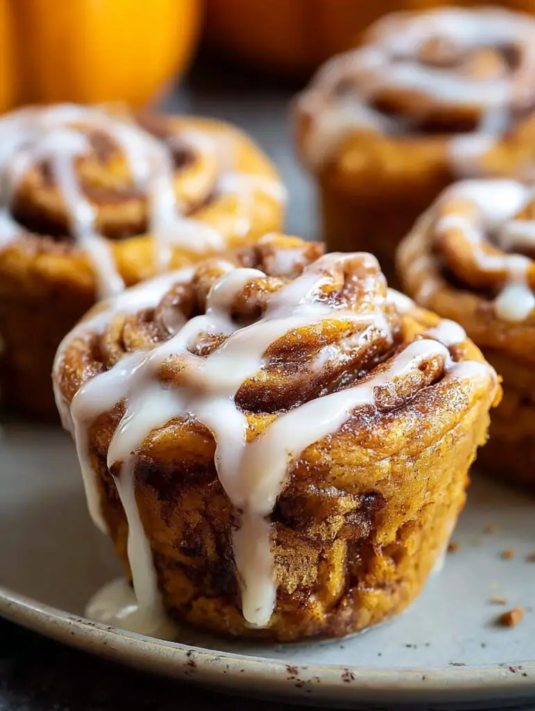 Pumpkin Cinnamon Roll Muffins