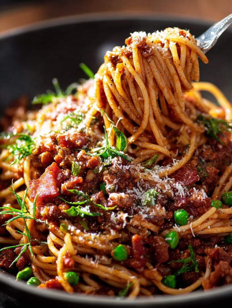 Spaghetti Bolognese with Smoky Bacon