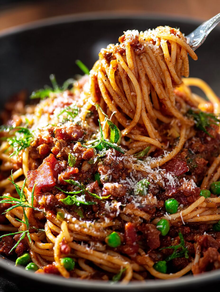 Spaghetti Bolognese with Smoky Bacon