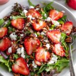 Strawberry & Goat Cheese Salad With Candied Pecans