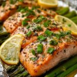 Baked Salmon in Foil with Asparagus