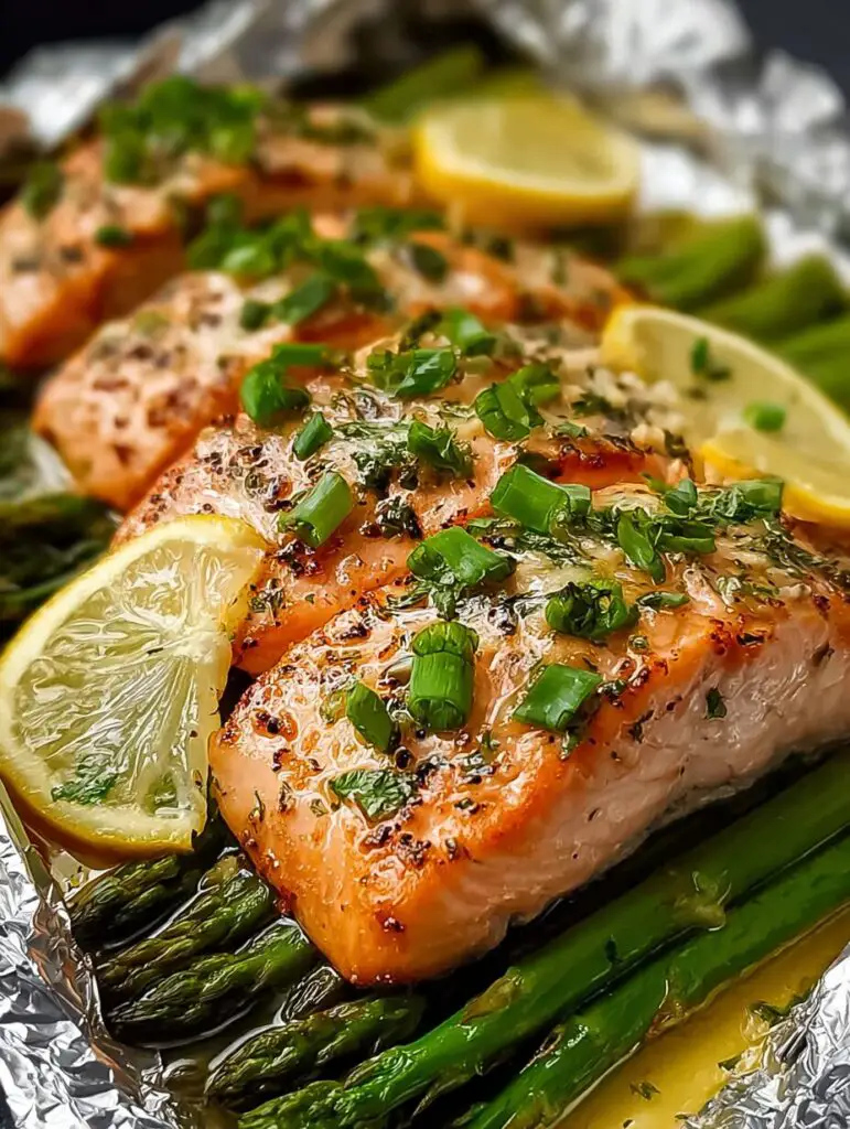 Baked Salmon in Foil with Asparagus
