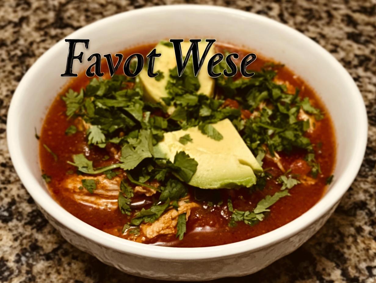 Amazing Chicken Enchilada Soup in under 55 minutes - Chicken Enchilada Soup - main visual representation