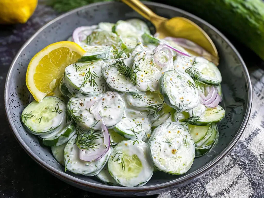 Creamy Cucumber Salad Greek