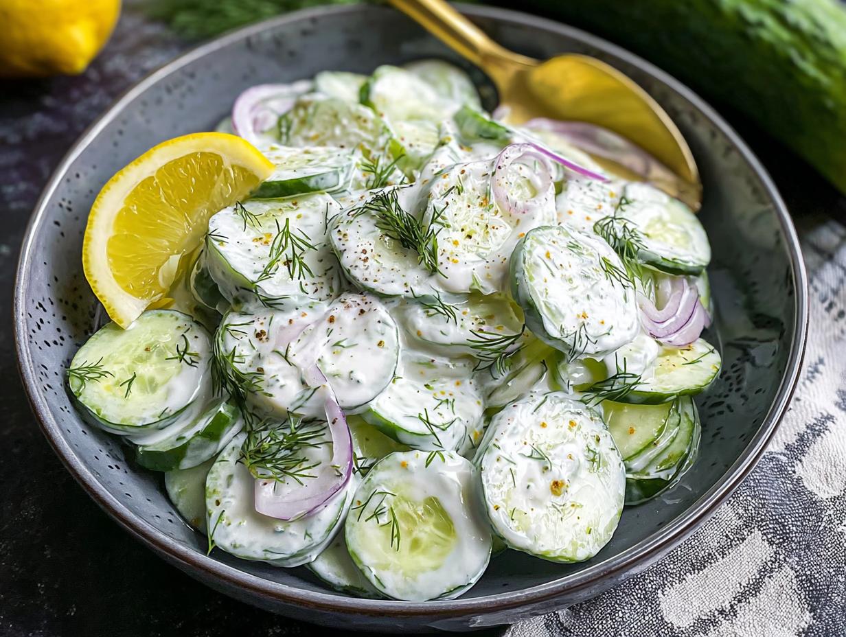 Creamy Cucumber Salad Greek