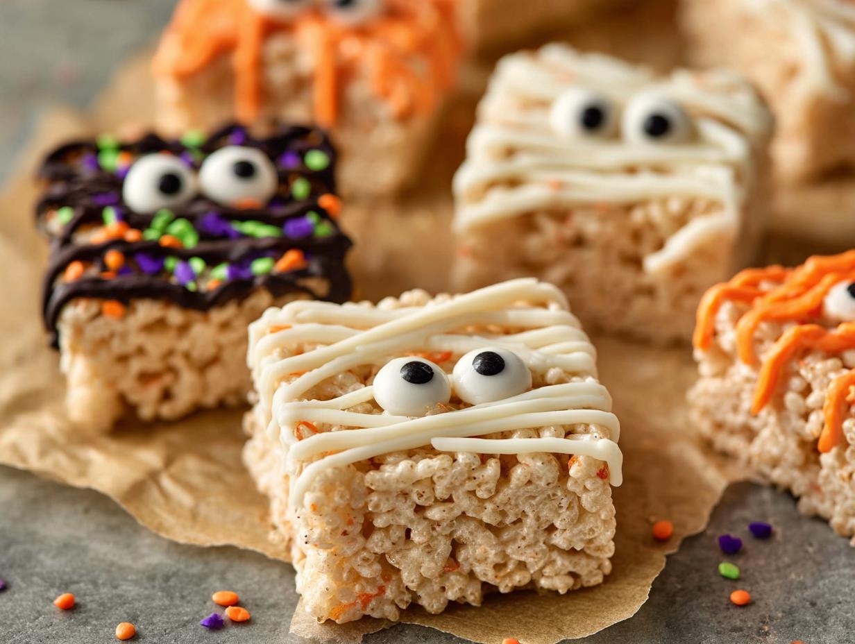 Amazing Halloween Rice Krispie Treats for 3-4 Days - Halloween Rice Krispie Treats - additional detail