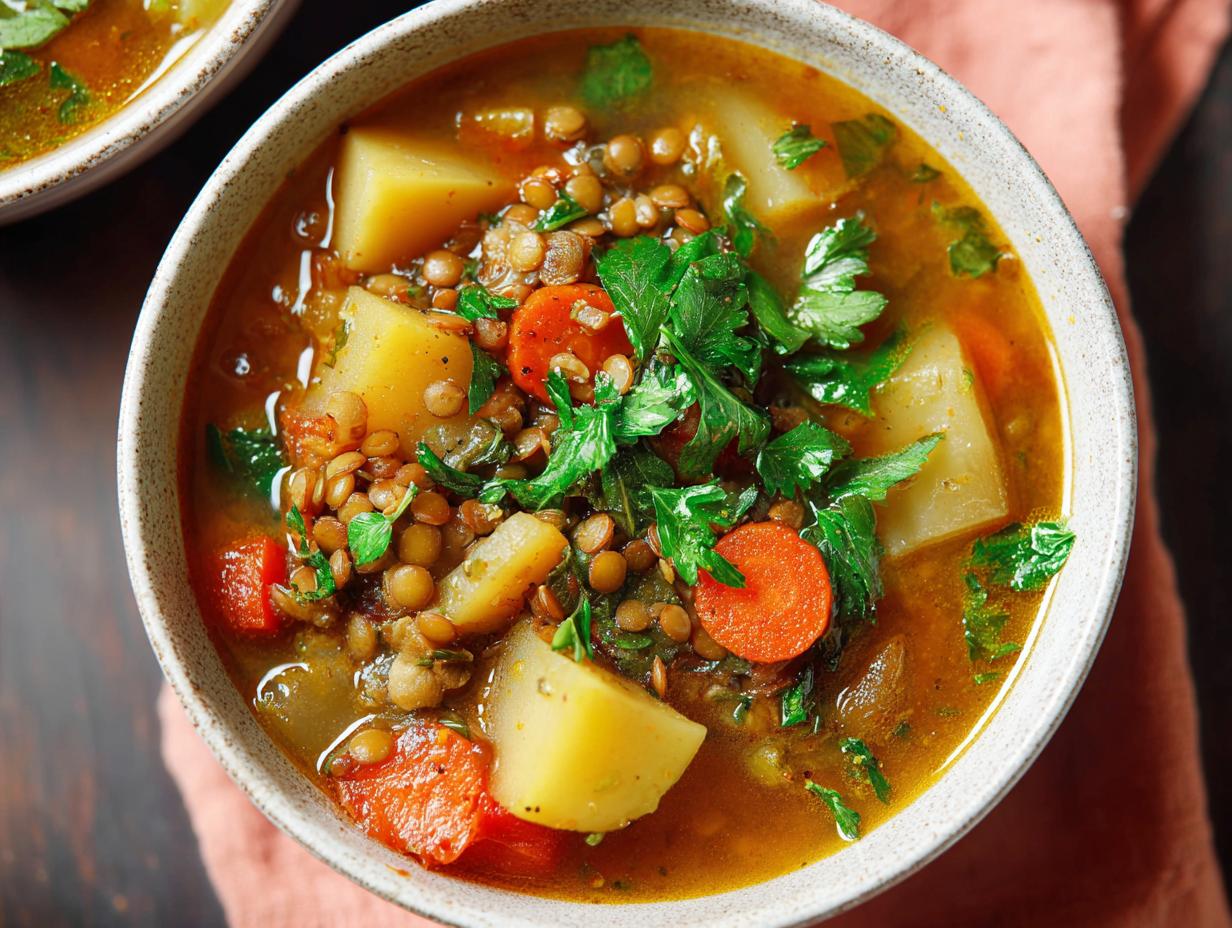 Amazing Lentil Potato Soup in Under 40 Minutes - Lentil Potato Soup - additional detail