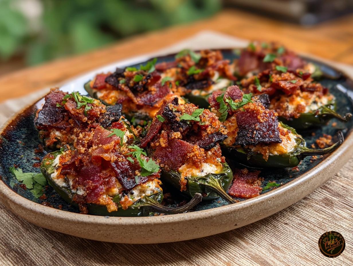 Maple Cream Cheese Venison Jalapeño Poppers - finished poppers on a serving platter