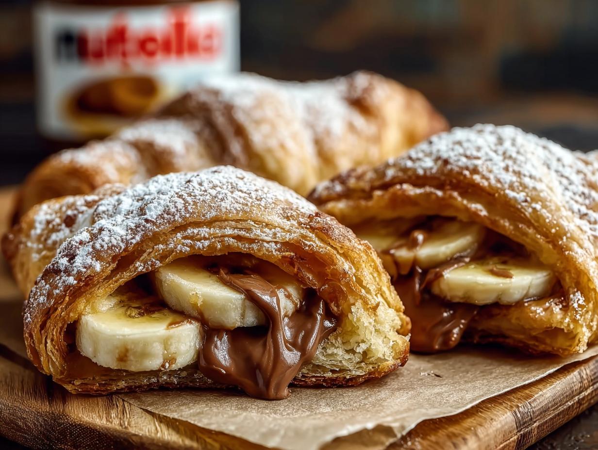 Nutella Banana Stuffed Crescent: 12 Min Magic - Nutella Banana Stuffed Crescent - additional detail