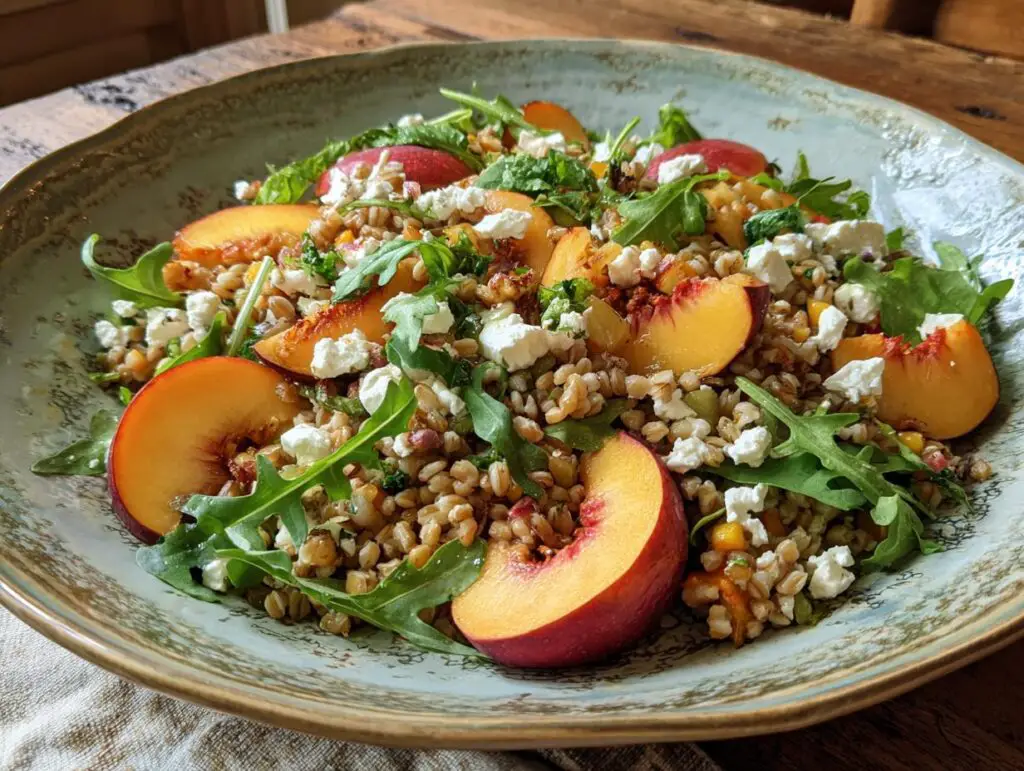 Peach Farro Salad