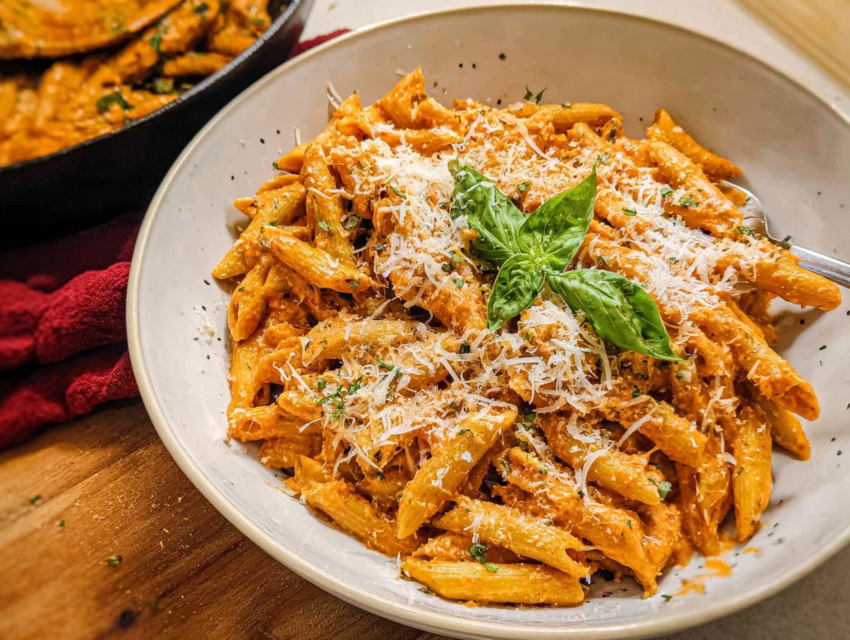 Penne Alla Vodka: 10 Minutes to Creamy Perfection - Penne Alla Vodka - additional detail