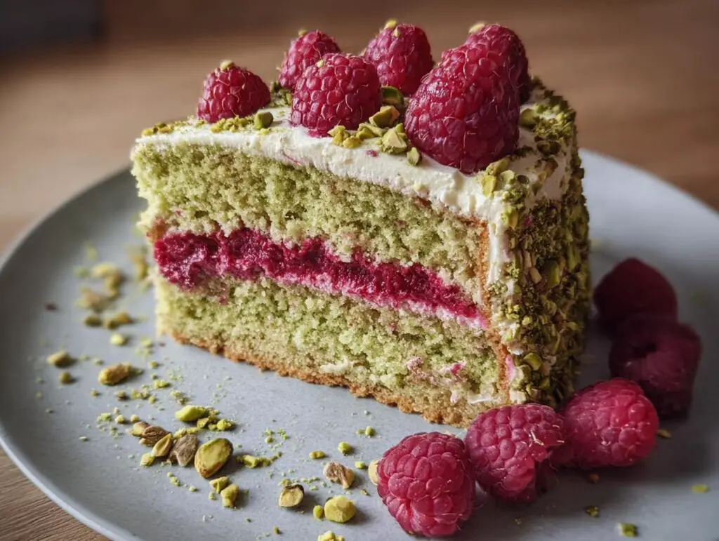 Pistachio Raspberry Cake