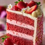 Triple Layer Strawberry Cake Recipe