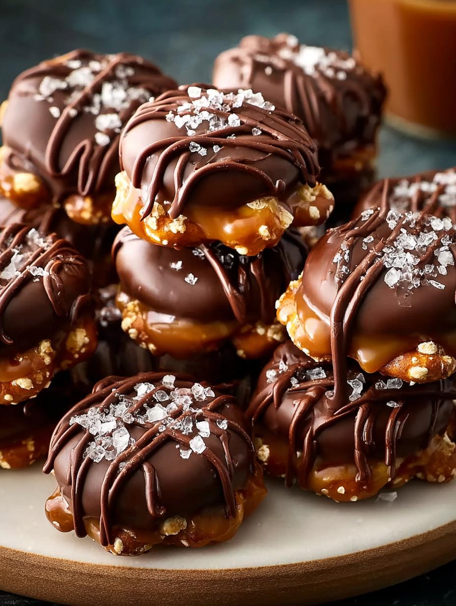 Bake Salted Caramel Pretzel: 40 Easy Bites - Finished pretzel bites sprinkled with sea salt