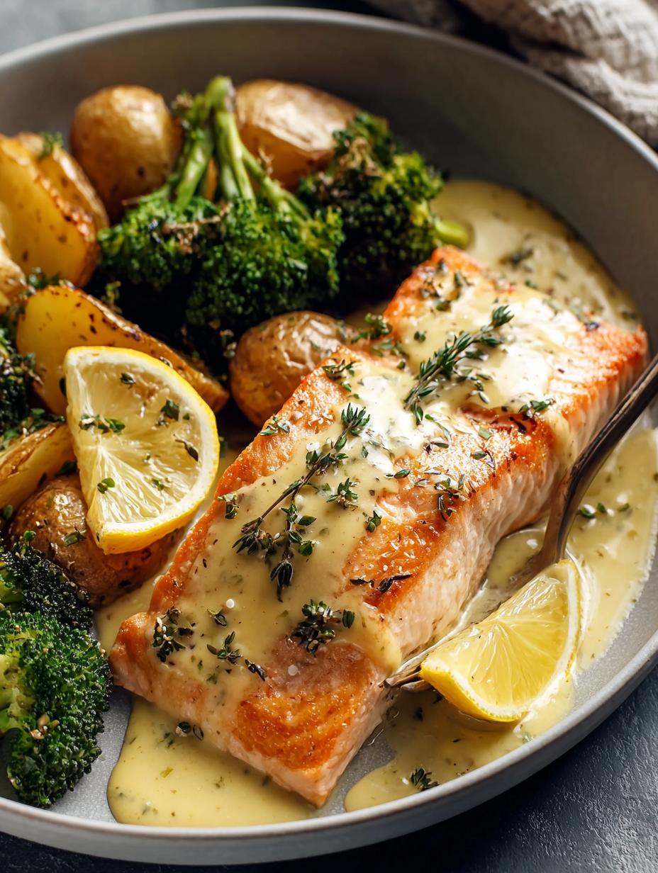Baked Salmon Lemon Sauce: 4 Easy Steps - Baked Salmon Lemon Sauce - additional detail