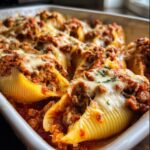 Beef Stuffed Shells Cheesy