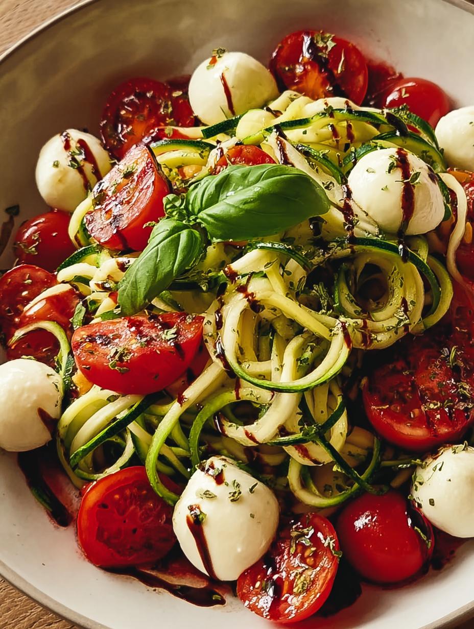 Caprese Zucchini Noodle Salad: 20 Min Delight - Caprese Zucchini Noodle Salad - main visual representation