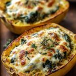 Cheesy Spinach Stuffed Spaghetti