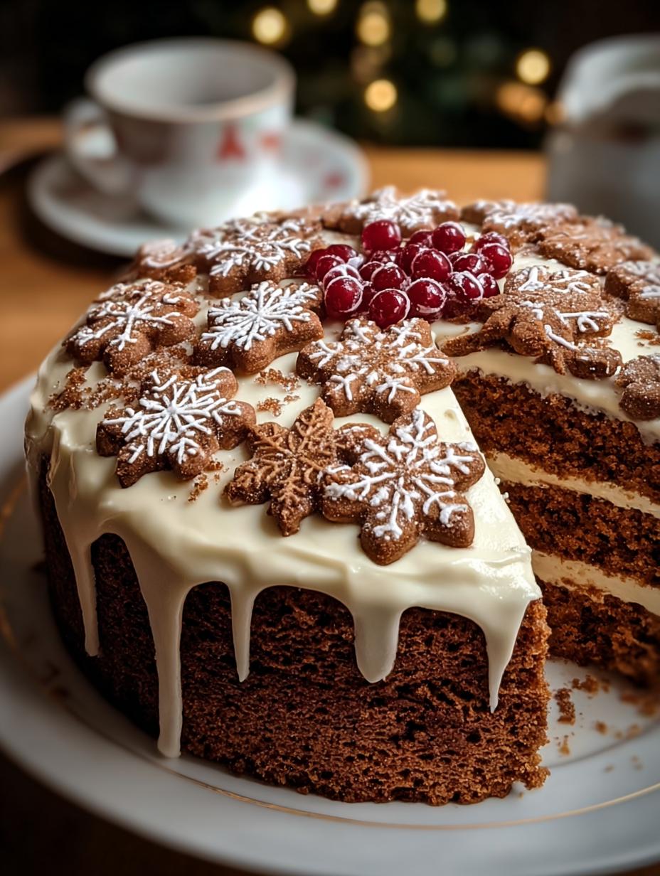 Christmas Gingerbread Cake Creamy