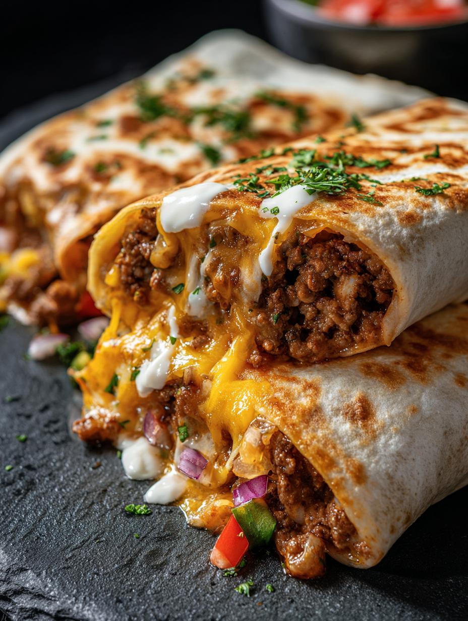 Crispy Loaded Taco Burritos