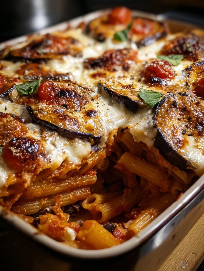 Dinner Eggplant Tomato Pasta