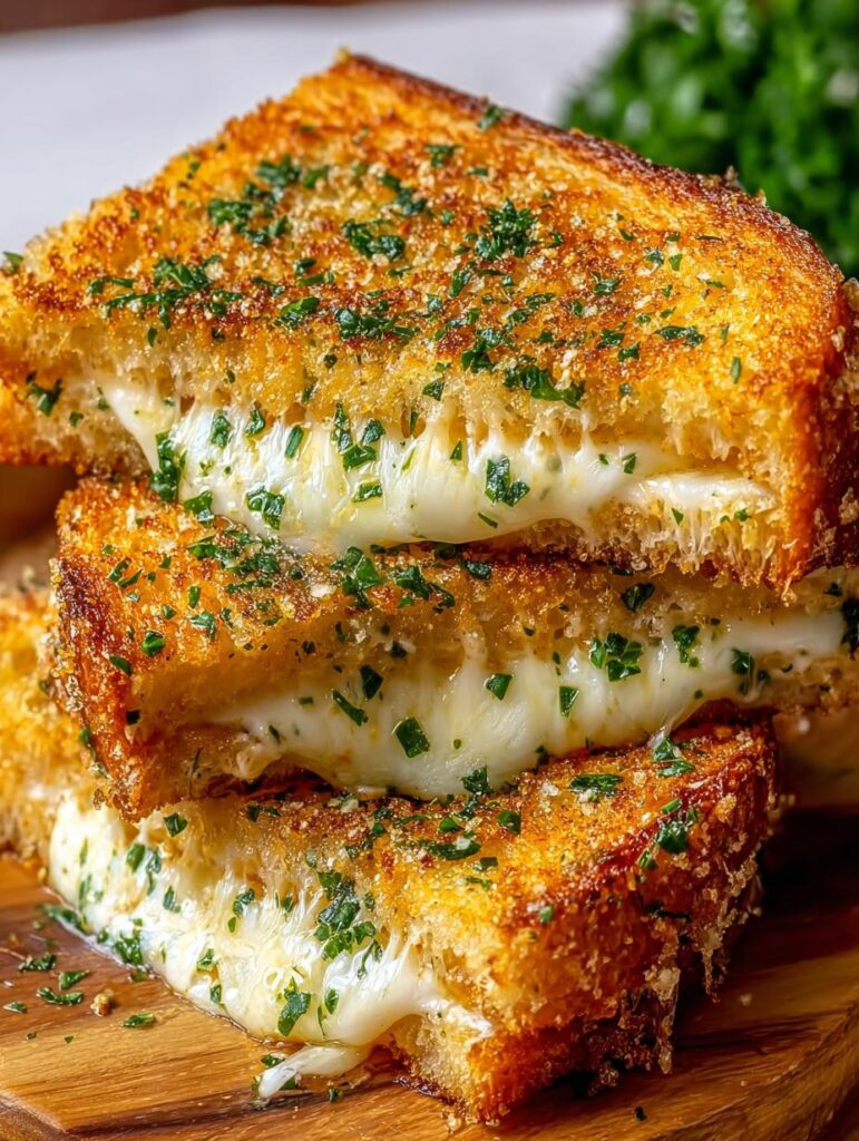 Garlic Bread Grilled Cheese