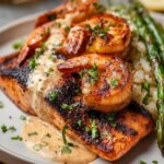 Grilled Blackened Salmon Shrimp