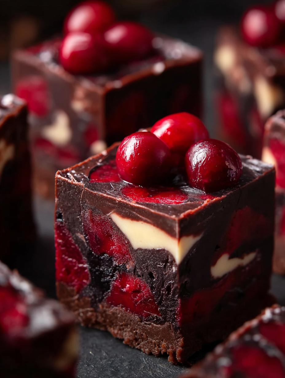 Spooky Halloween Dracula Dark Cherry Fudge Recipe - Halloween Dracula Dark Cherry - main visual representation