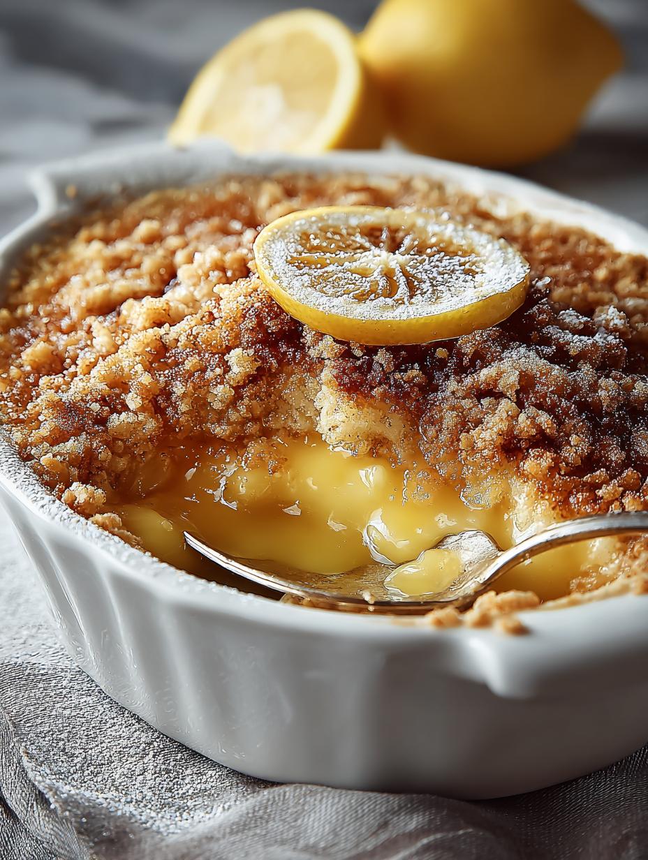 Delicious Lemon Curd Crumble Pudding Recipe to Try - Lemon Curd Crumble Pudding - main visual representation