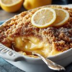Lemon Curd Crumble Pudding