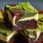 Matcha Cheesecake Swirl Brownies